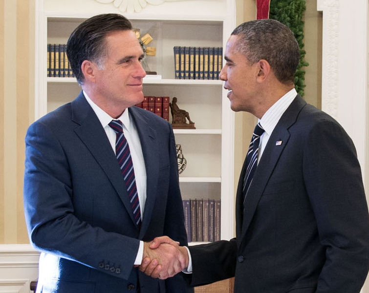 President Barack Obama and Mitt Romney