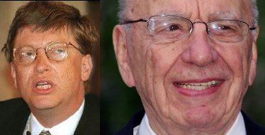 Rupert Murdoch with Bill Gates