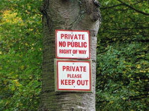 Sign for privacy