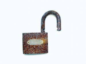 A padlock