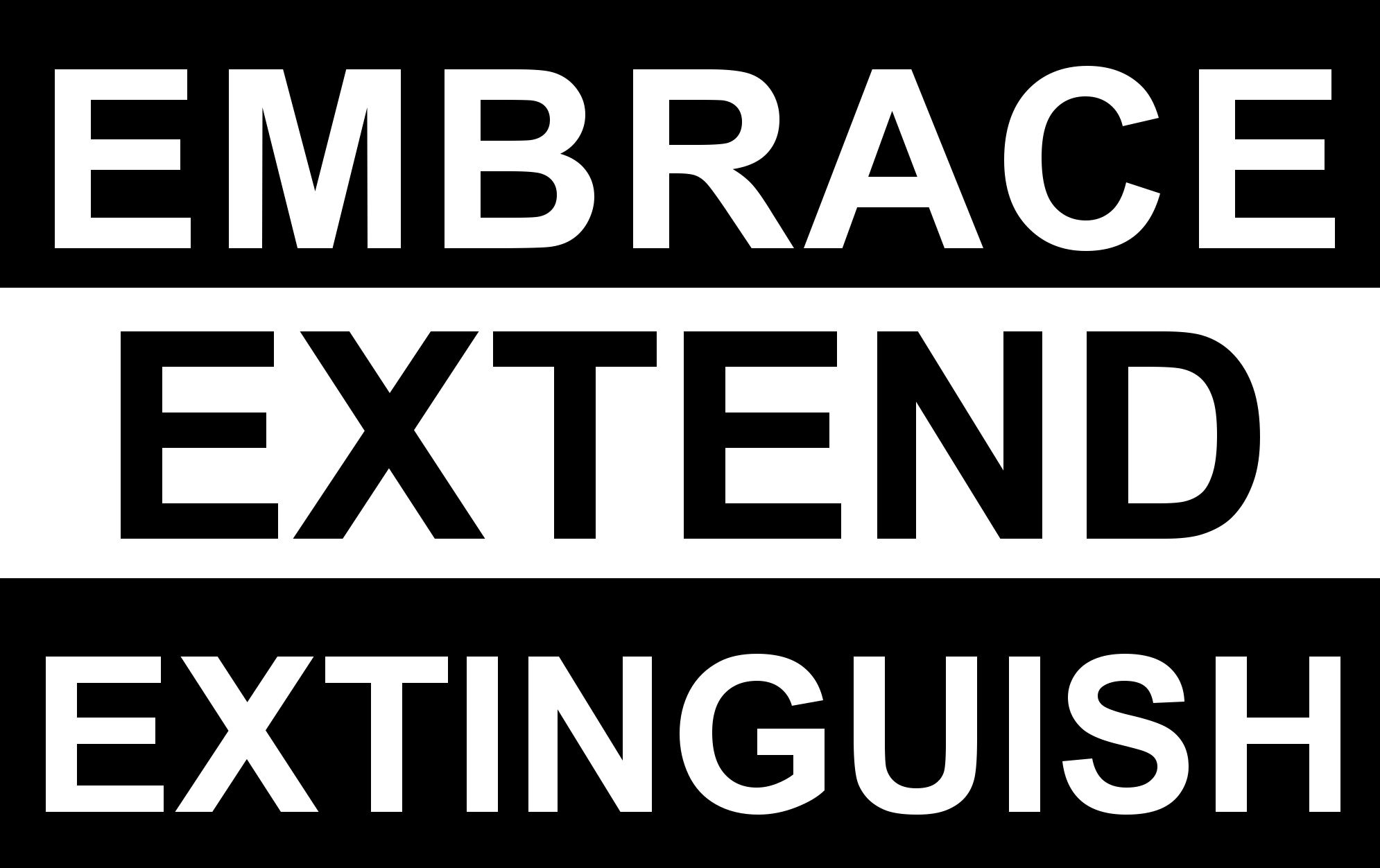 embrace extend extinguish