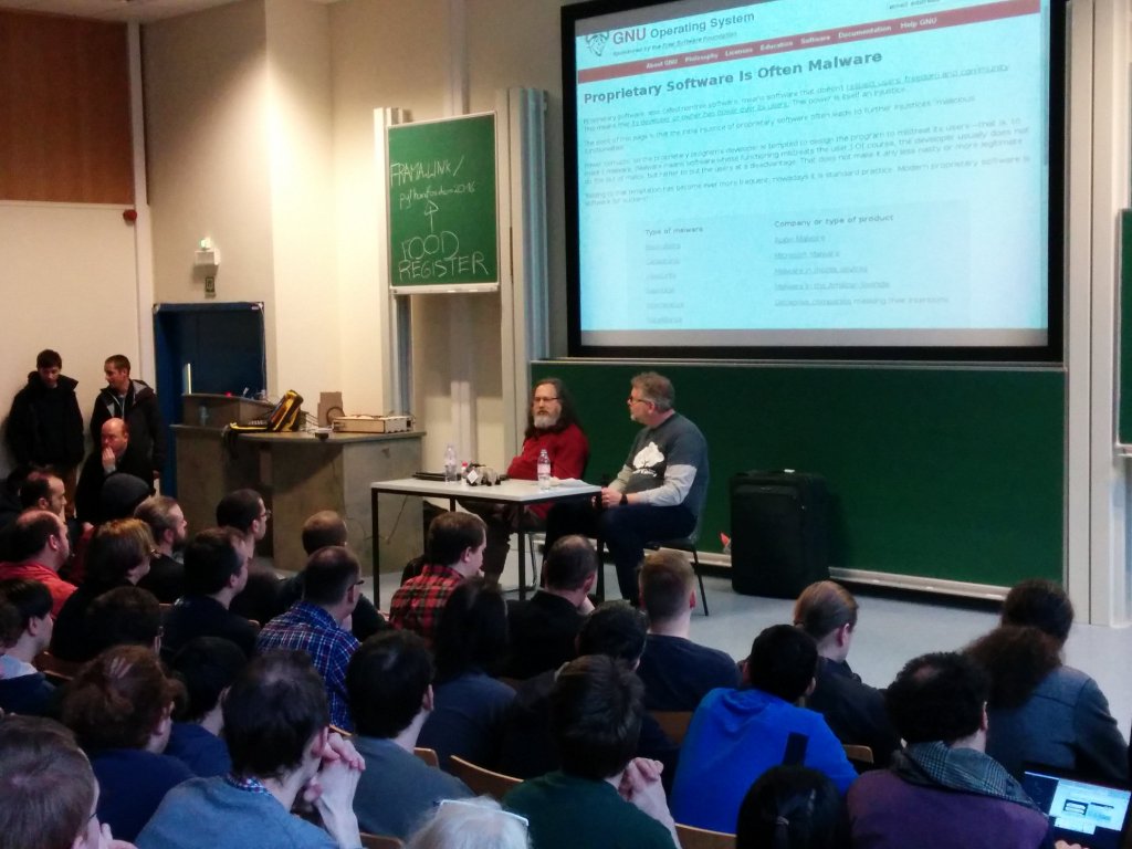 RMS in FOSDEM