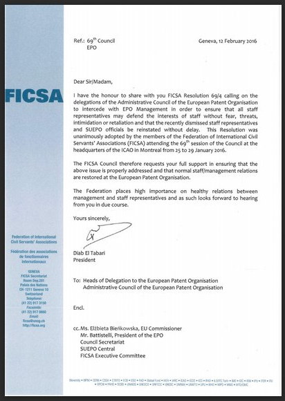 FICSA letter