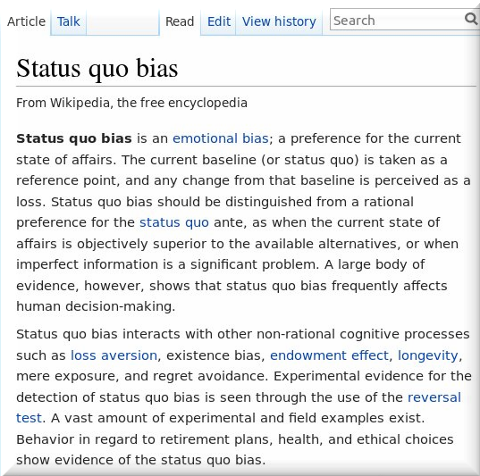 Status quo bias