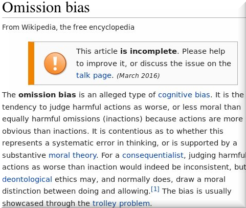 Omission bias