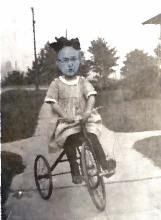 Girl on a tricycle