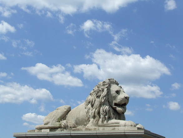 Guarding lion