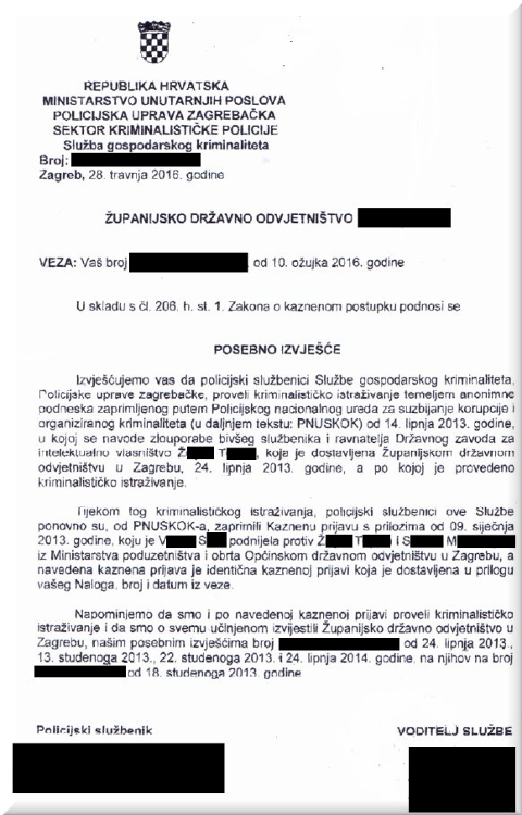 Croatia police reports