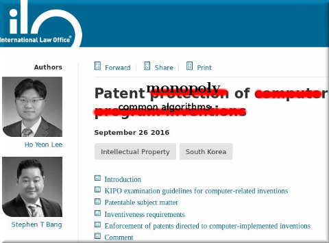 Korea software patents