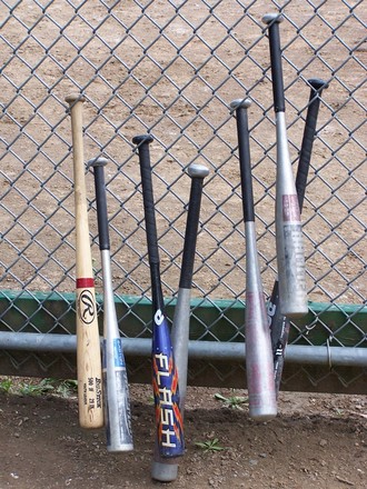 Some baseball bats