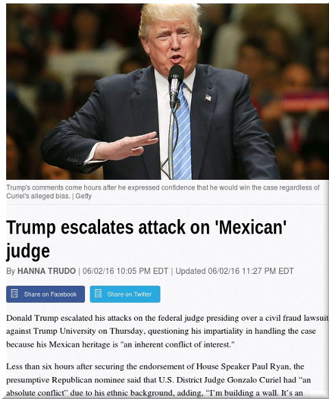 Trump attacking judges