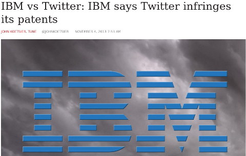 IBM Patents and Twitter