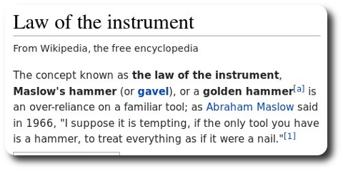 Law of the instrument