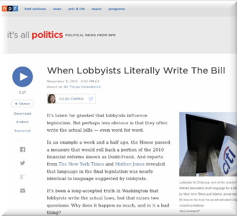 When Lobbyists Literally Write The Bill