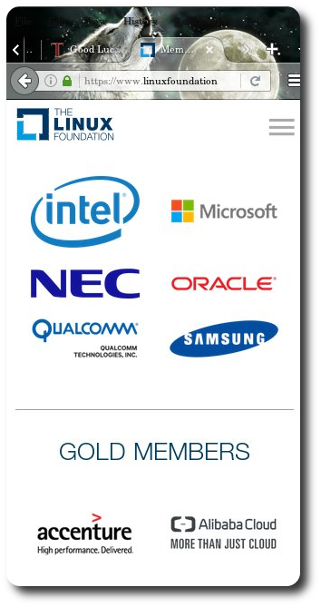 Linux Foundation sponsors