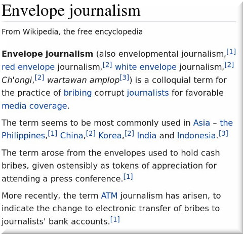 Envelope journalism