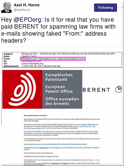 European Patent Office mail