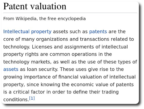 Patent valuation