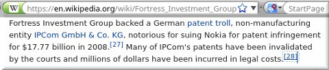 Fortress and patent trolls