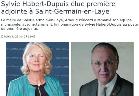 Sylvie Habert-Dupuis élue première adjointe à Saint-Germain-en-Laye