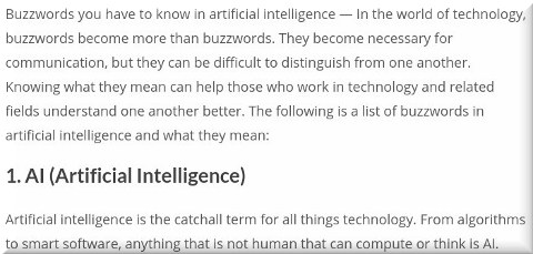 20 Buzzwords you have to know in Artificial Intelligence