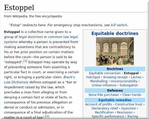 estoppel based on prior publicly filed documents new york