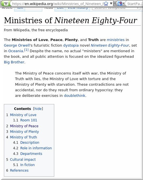 Ministries of Nineteen Eighty-Four
