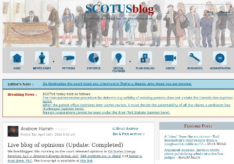 Scotusblog Live Blog