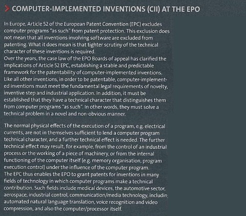Software patents in Europe