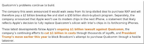 Qualcomm loses Apple’s business and drops NXP deal. What’s next?