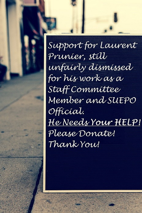 SUEPO Support/Solidarity with Laurent Prunier