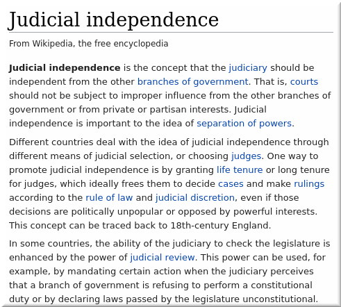 Judicial independence