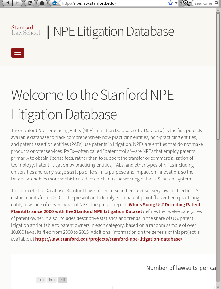 NPE Litigation Database