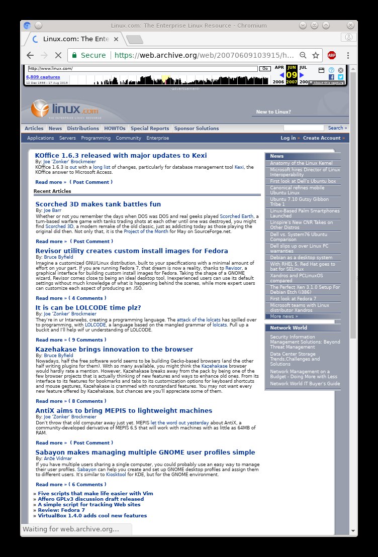 Linux.com in 2007