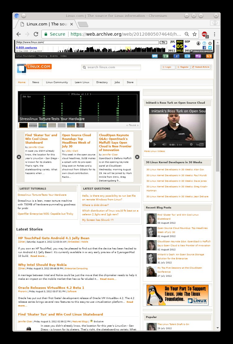 Linux.com in 2012