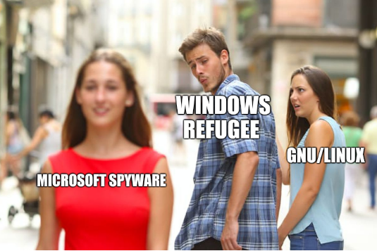 Windows Refugee, Microsoft Spyware, and GNU/Linux