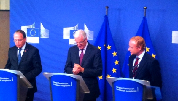 From left to right: Benoît Battistelli, President of the EPO; Michel Barnier, European Commissioner for Internal Market and Services; Antonio Campinos, President of OHIM