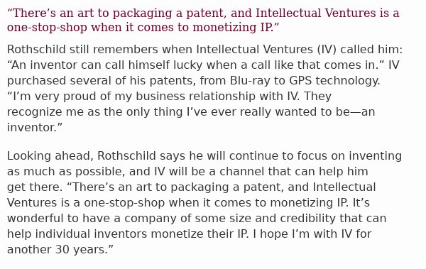 Patent troll with IV quote