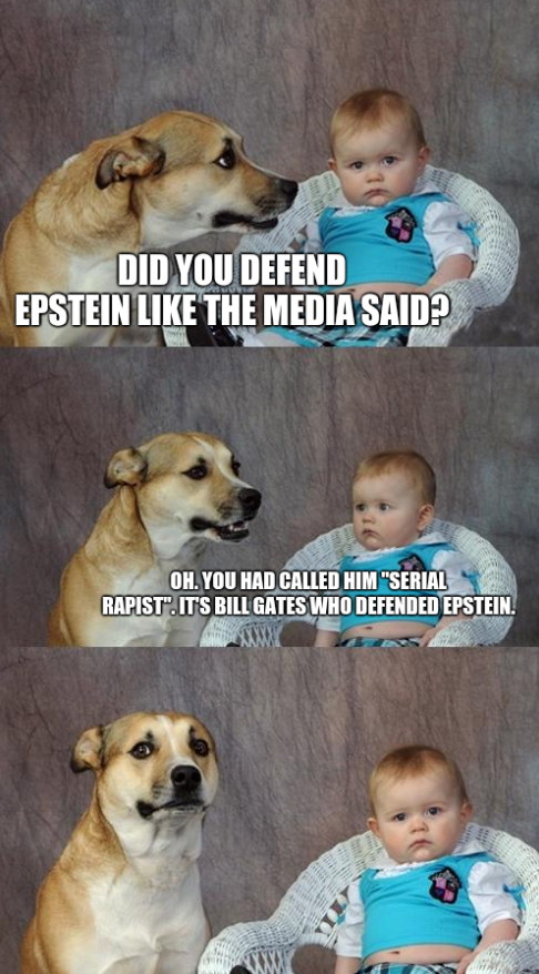 Did you defend Epstein like the media said? (meme)