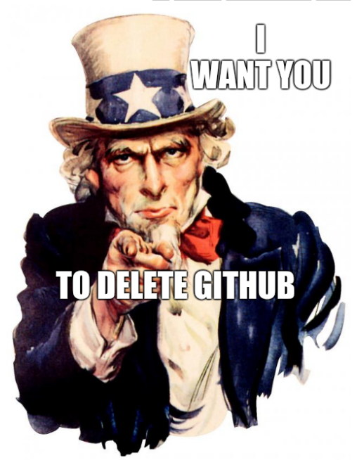 I want you to delete GitHub