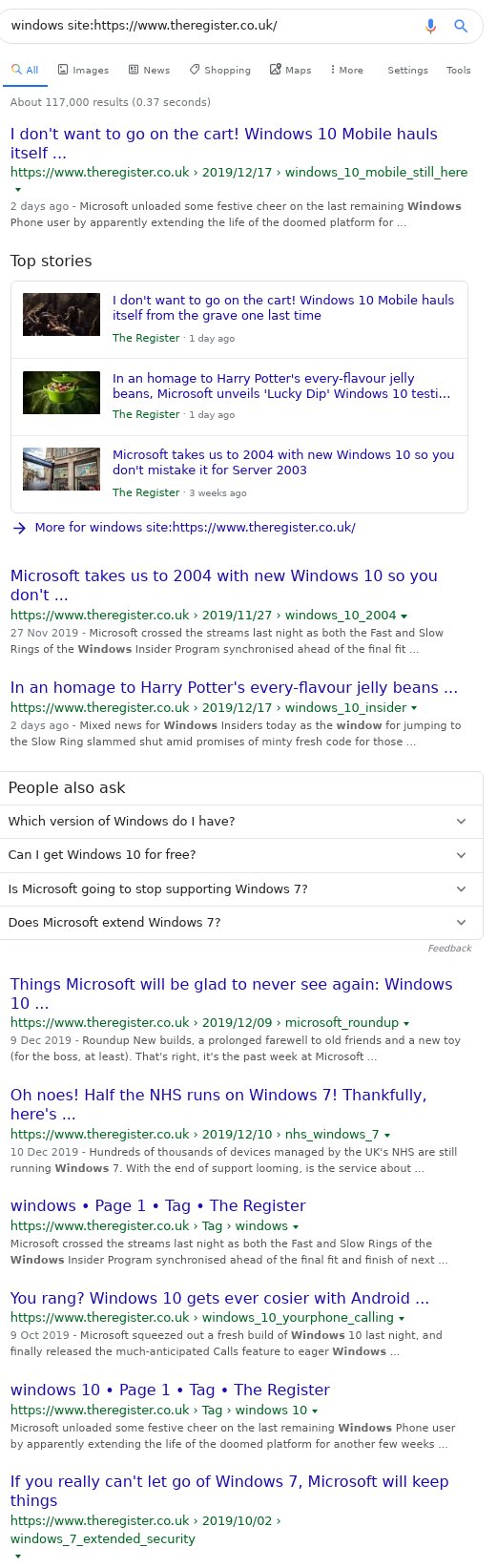 Microsoft Windows puff pieces