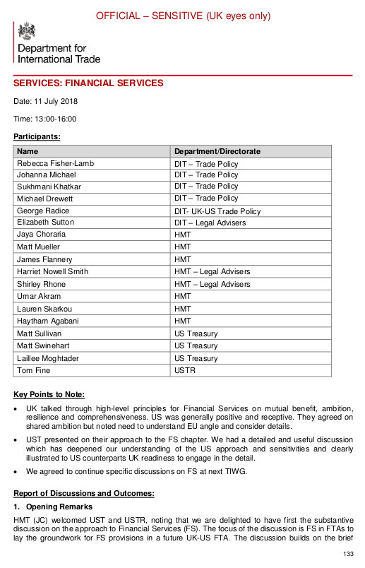 UK-US policy leak