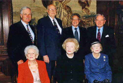 Gates, Turner, Soros, and Rockefeller Photo Op