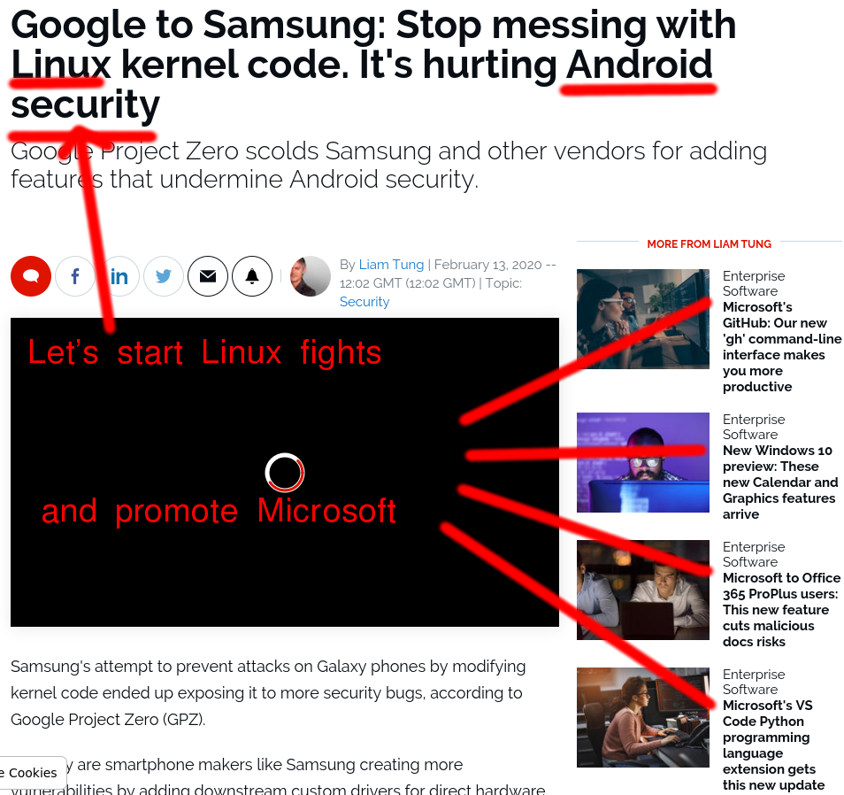Let's start Linux fights and promote Microsoft