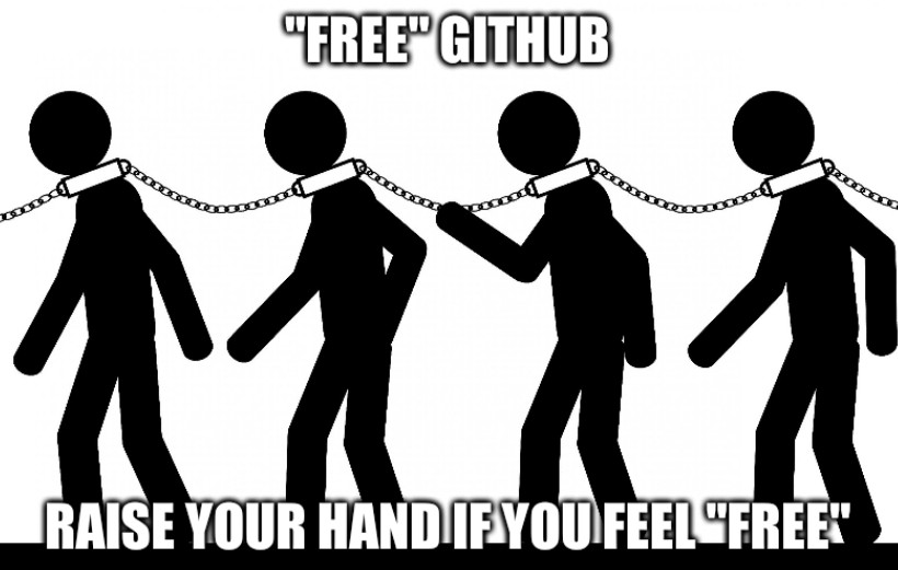 Free GitHub. Raise your hand if you feel free.