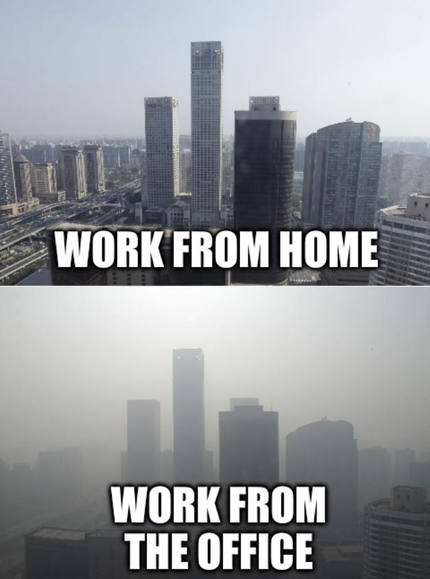 Smog: Work from the office; Work from home