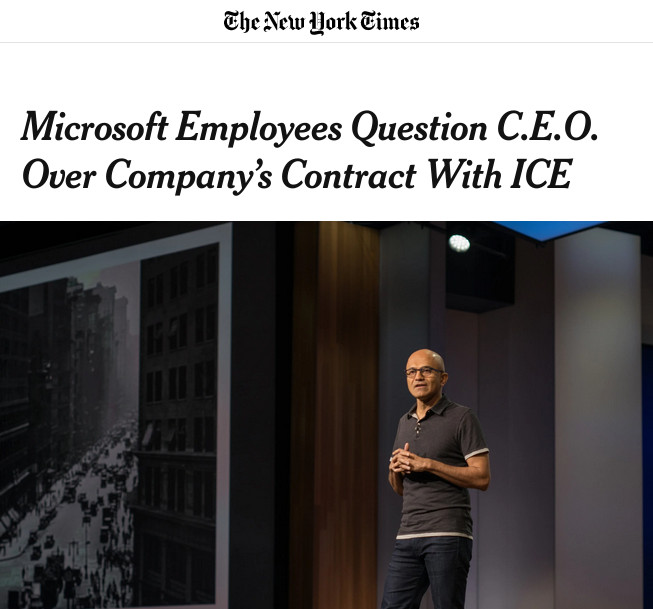 Microsoft ICE letter