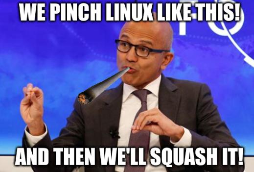 We pinch Linux Like this! And then we'll squash it!