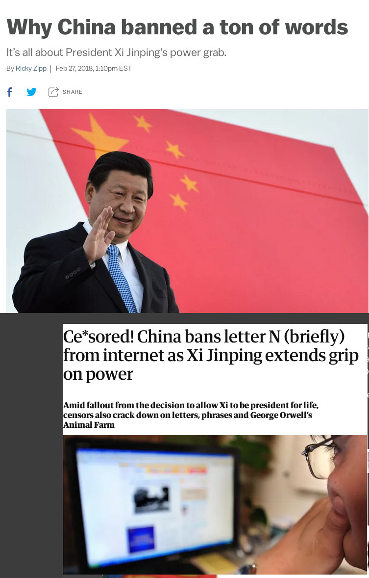 Xi in the news