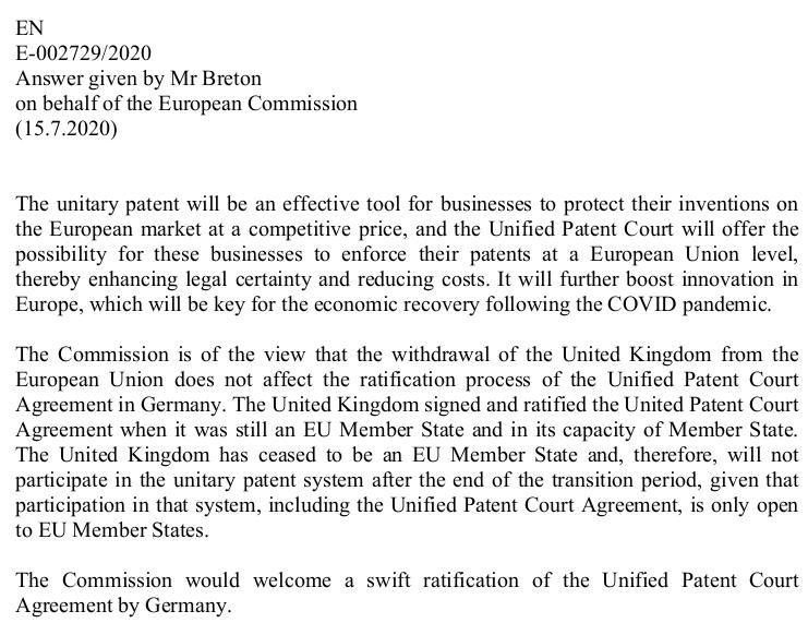 Breton UPC reply